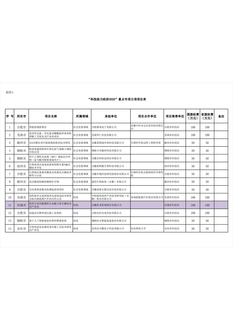 科技助力经济2020重点专项立项项目表_00